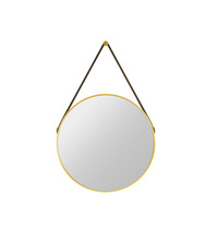 Nexø spejl messinglook Ø80 cm